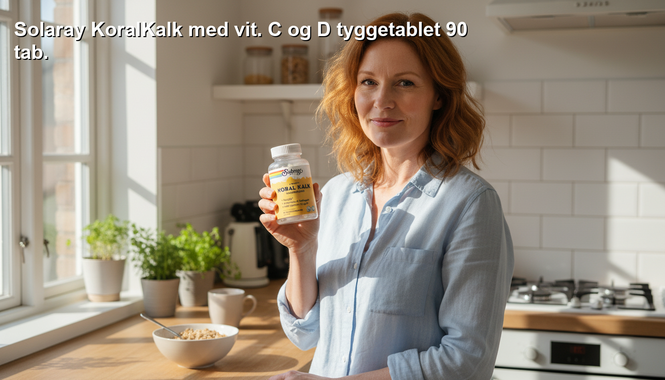Solaray KoralKalk med vit. C og D tyggetablet