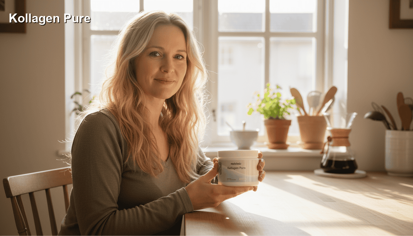Kollagen Pure, collagen kosttilskud, naturlig skønhed, sund aldring, hudfirkant, ledhæftighed, hudfornyelse, skønhedspleje, sund livsstil, naturlige ingredienser.