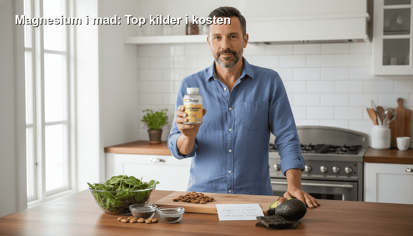 Omega-3 tilskud med magnesium i mad, sund kost, sund levevis, kosttilskud til helbred, magnesium kilder i kosten, kostanbefalinger, sund kost til hverdagen, kostråd, magnesium og sundhed, kost og velvære.