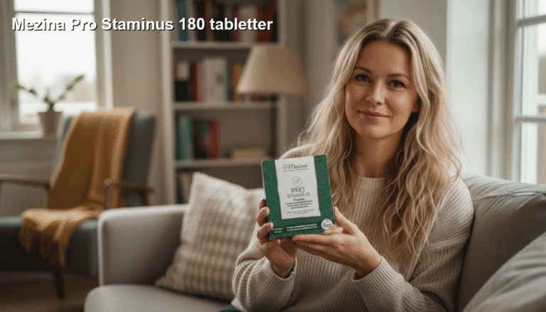 Mezina Pro Staminus 180 tabletter - opti, naturligt kosttilskud til styrkelse af immunsystem, energi og velvære for en sund livsstil, anbefalet af Bedstesundhed.dk.