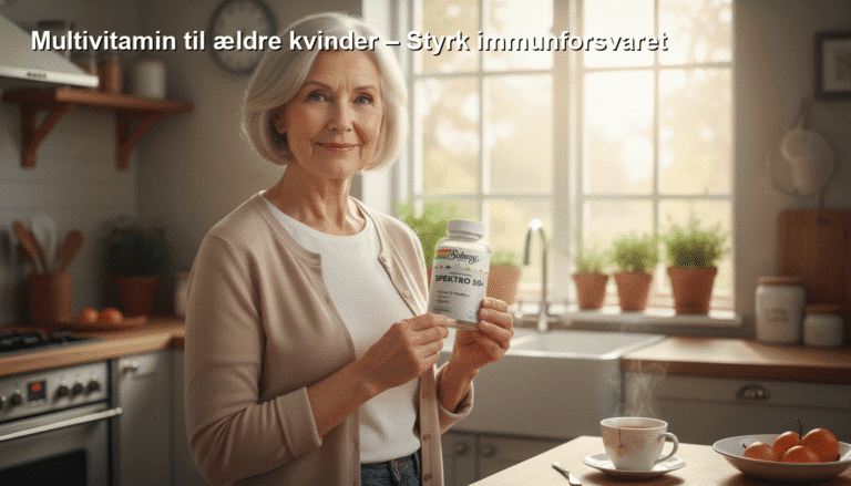Multivitamin til ældre kvinder, der styrker immunforsvaret - kosttilskud for velvære.