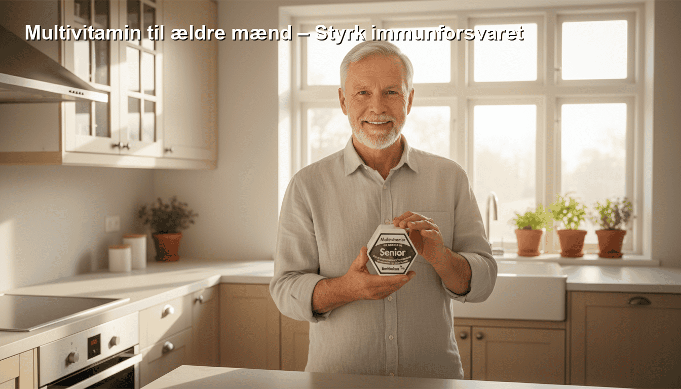 Multivitamin til ældre mænd – styrk immunforsvaret med essentiel næring for sundhed og velvære.