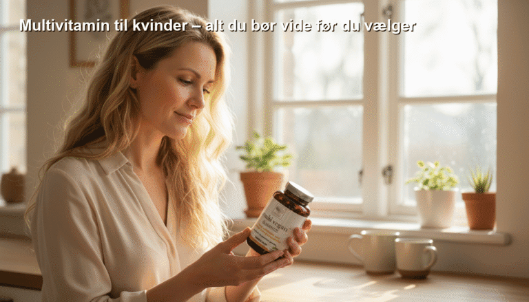 Multivitamin til kvinder – alt du bør vide før du vælger, for at støtte din sundhed og velvære med de rette kosttilskud. Find vejledning og gode råd på Bedstesundhed.dk.