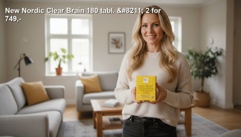 Nordic Clear Brain 180 tablet, kosttilskud til hjernen, naturlig kognitiv støtte, sundhedstilskud til mental klarhed, Bedstesundhed.dk.