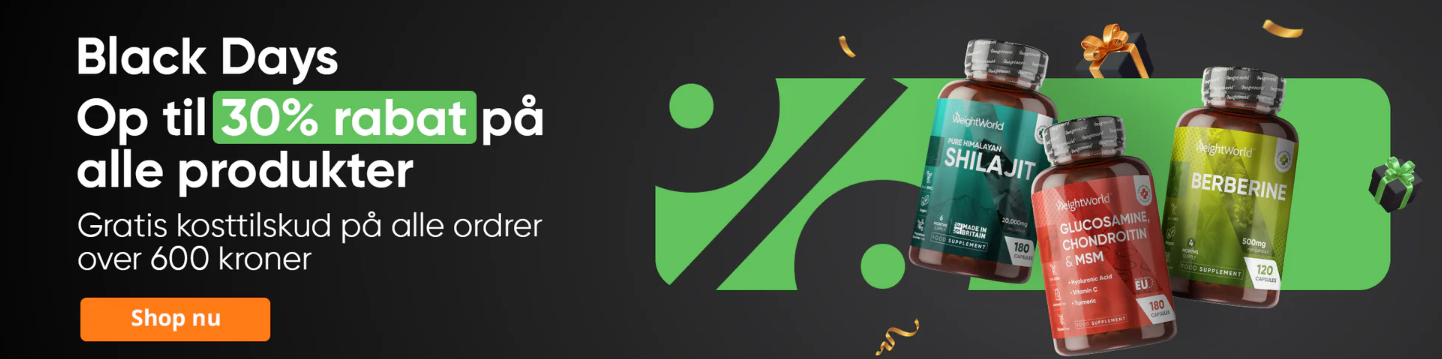 Black Days tilbud på vitaminer og kosttilskud
