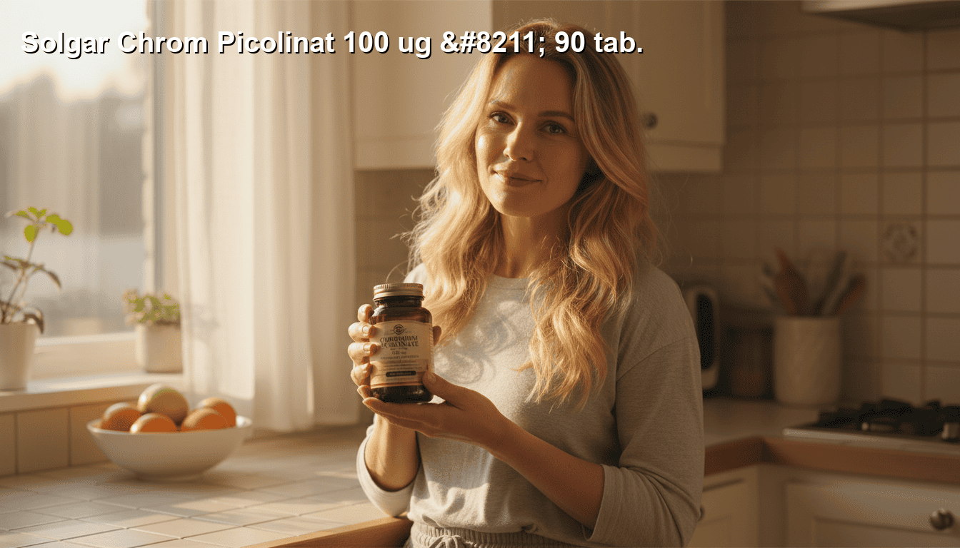 Højlöne vitamintilskud til en sund livsstil, vist i en køkkenindretning med naturligt lys.