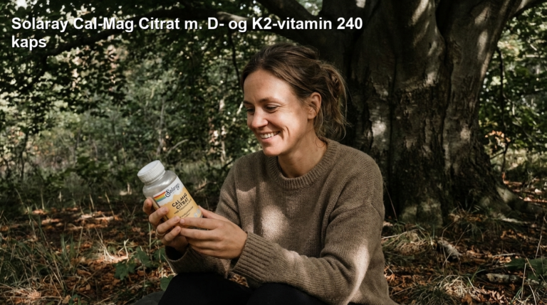 Solaray Cal-Mag Citrat m. D- og K2-vitamin 240 kaps