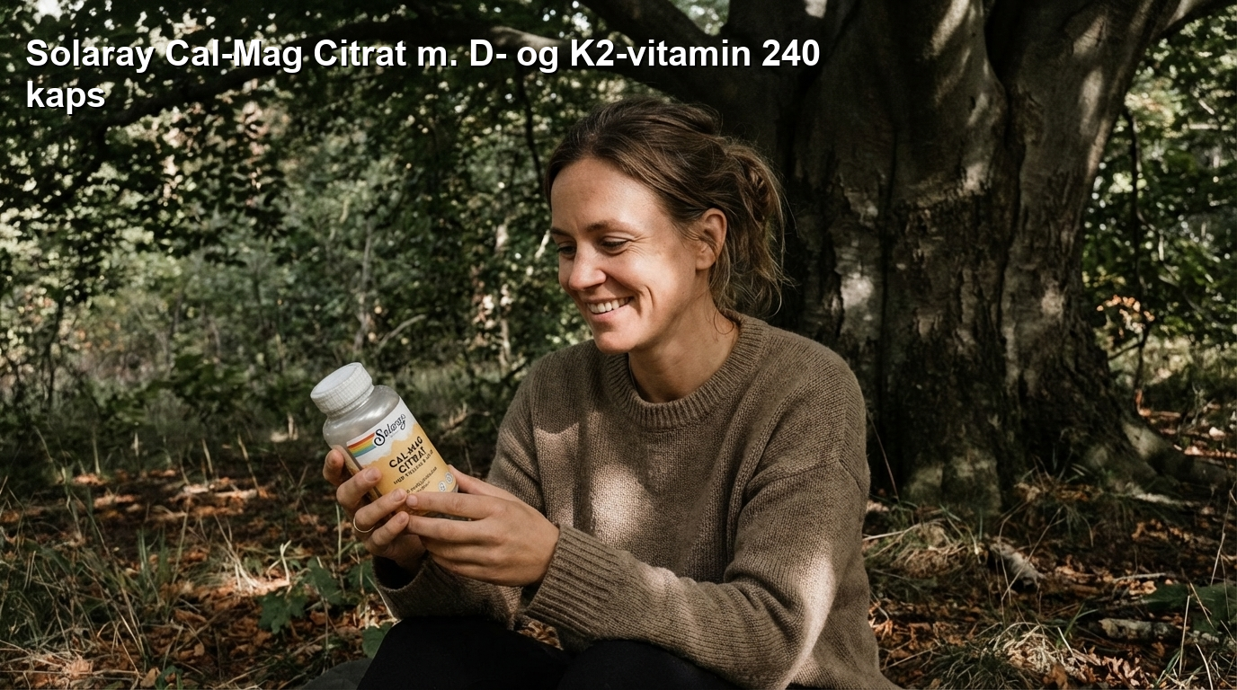 Solaray Cal-Mag Citrat m. D- og K2-vitamin 240 kaps